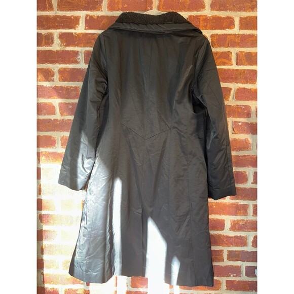 Eileen Fisher black lined Trench style Coat small - Picture 5 of 11